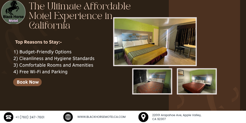 Black Horse Motel, a top-rated motel in apple valley, CA known for its excellent service and comfortable accommodations.